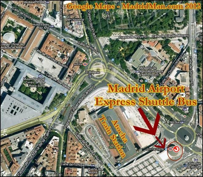 puerta de atocha रेलवे स्टेशन का नक्शा