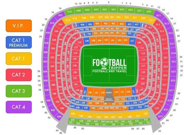 bernabeu सीट नक्शे