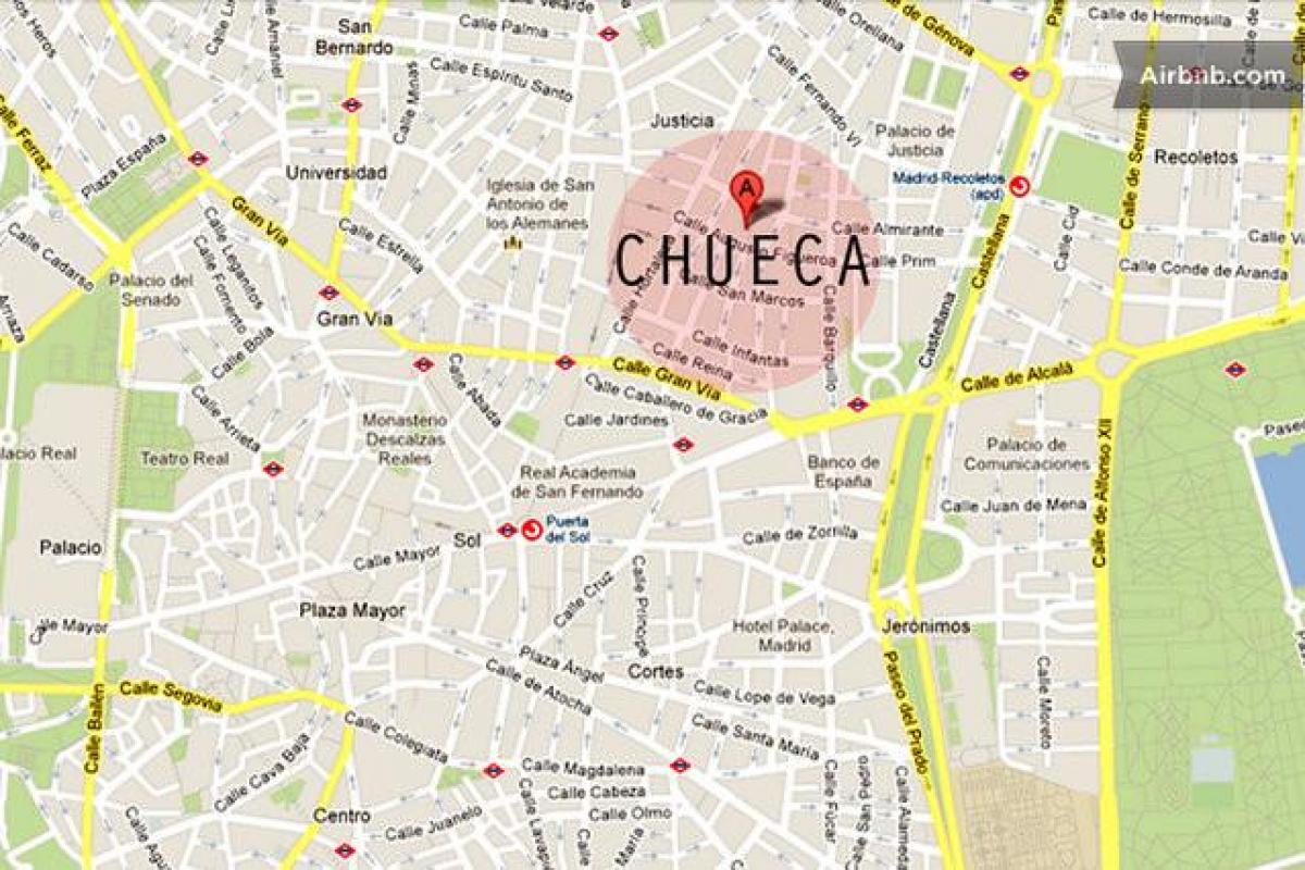 मैड्रिड chueca नक्शा