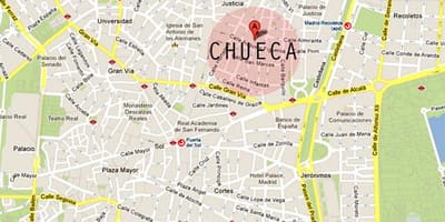 मैड्रिड chueca नक्शा