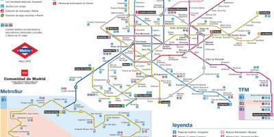 मैड्रिड मेट्रो स्टेशन का नक्शा
